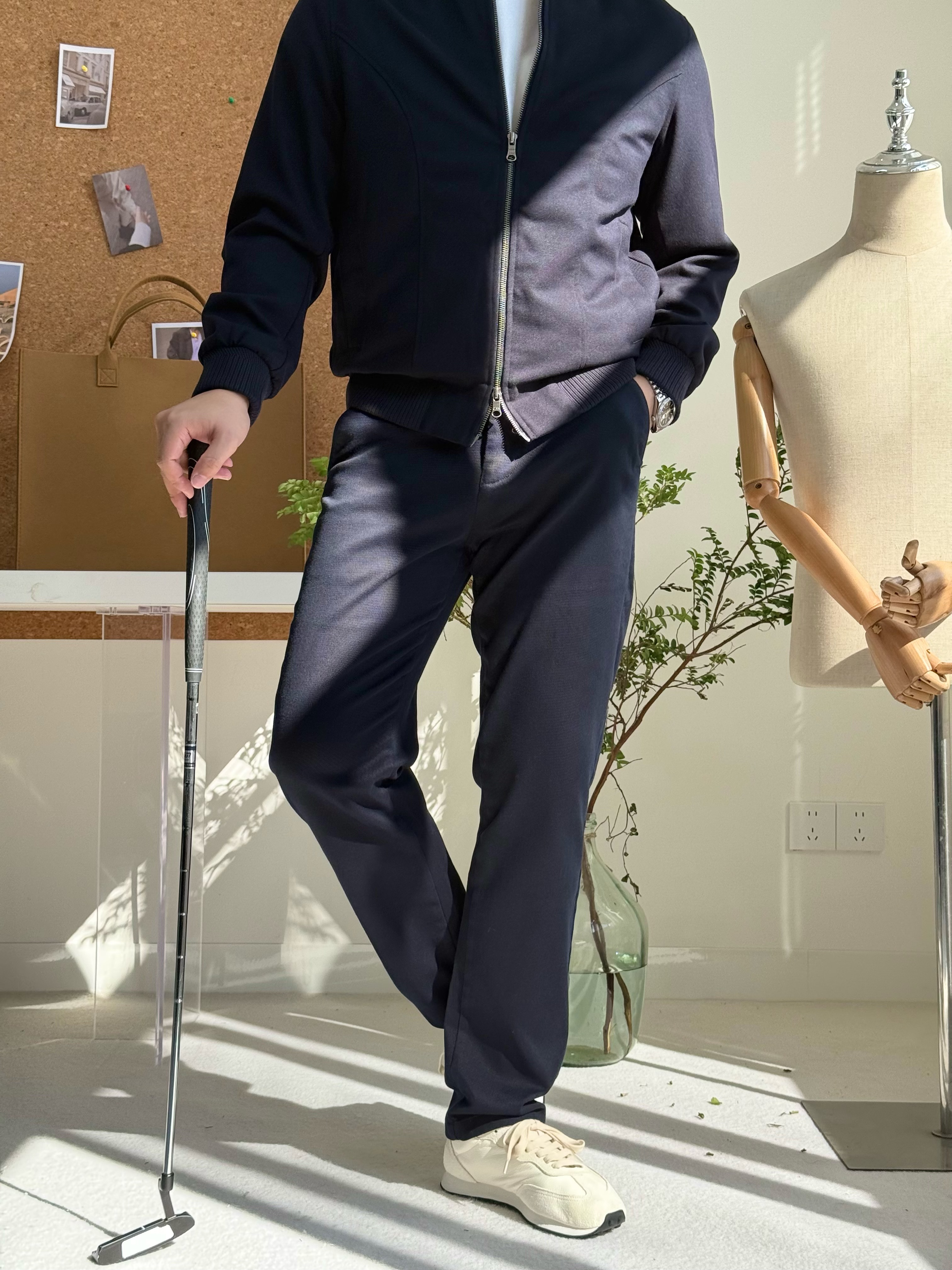 M170高弹显瘦水洗磨毛高腰直筒牛仔裤男斜开口袋莱赛尔抗皱微宽松