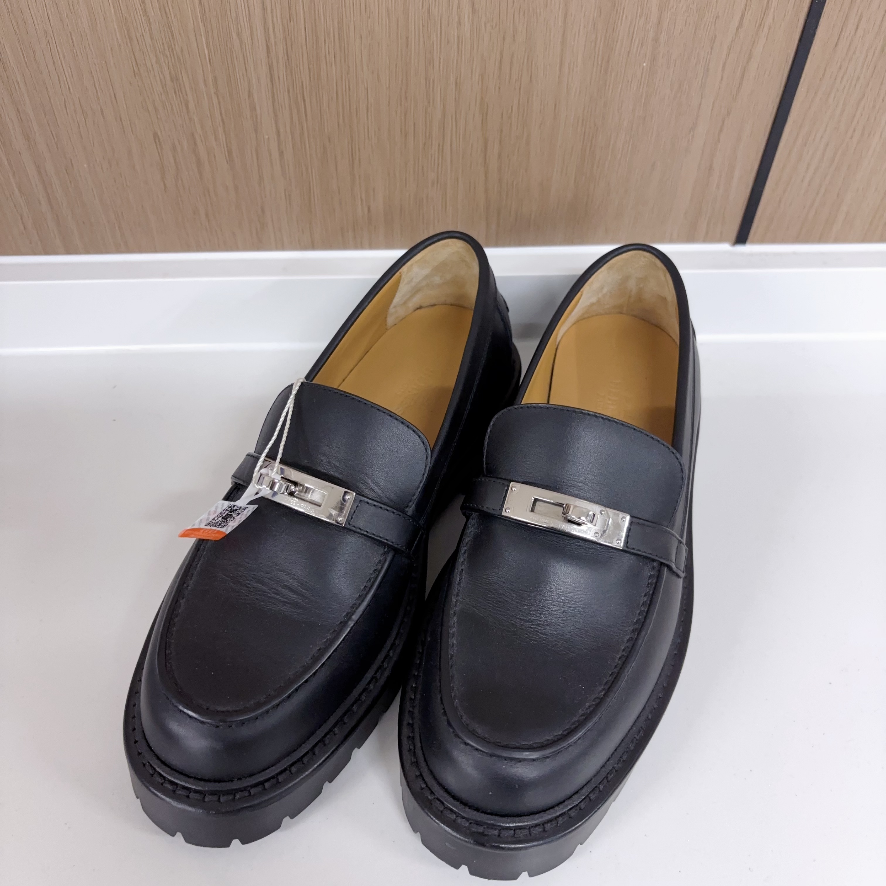 95新 Hermes/爱马仕 乐福鞋35码/250612VLXPH03
