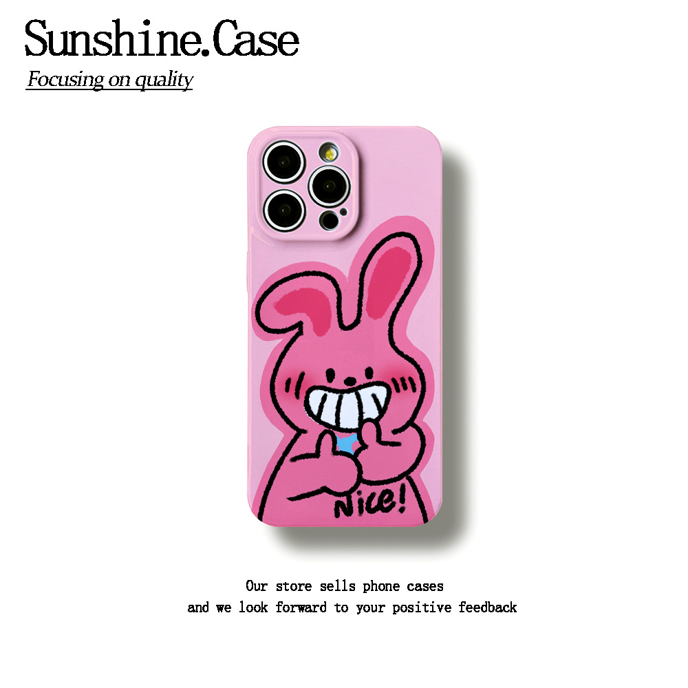 呲牙兔兔菲林软壳适用苹果17华为vivo小米oppo一加防摔手机壳