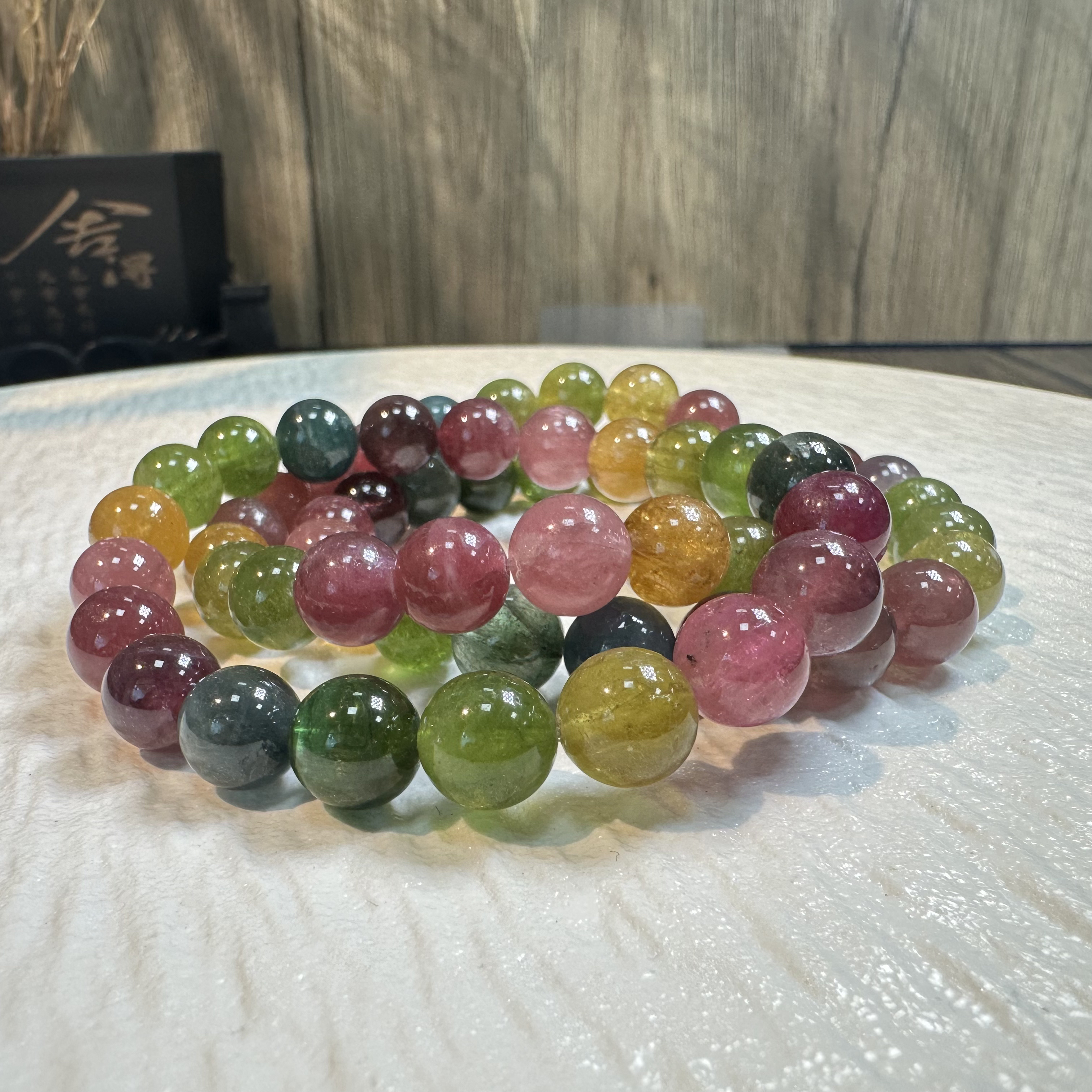 【村有晶品】天然碧玺单圈手链 多样性发一件 约9mm  2406BB