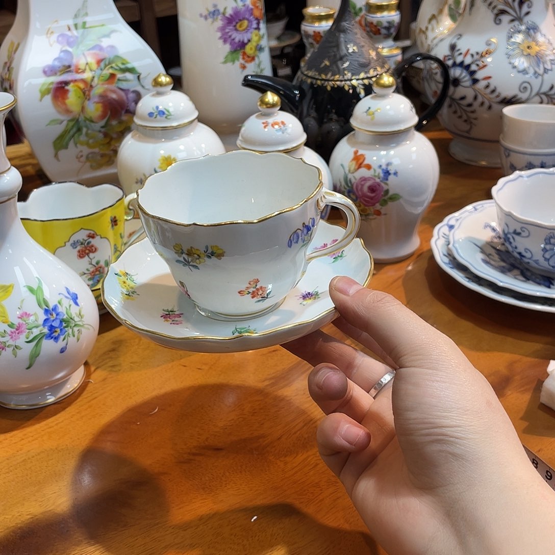 瓷片中古一等混搭杯碟