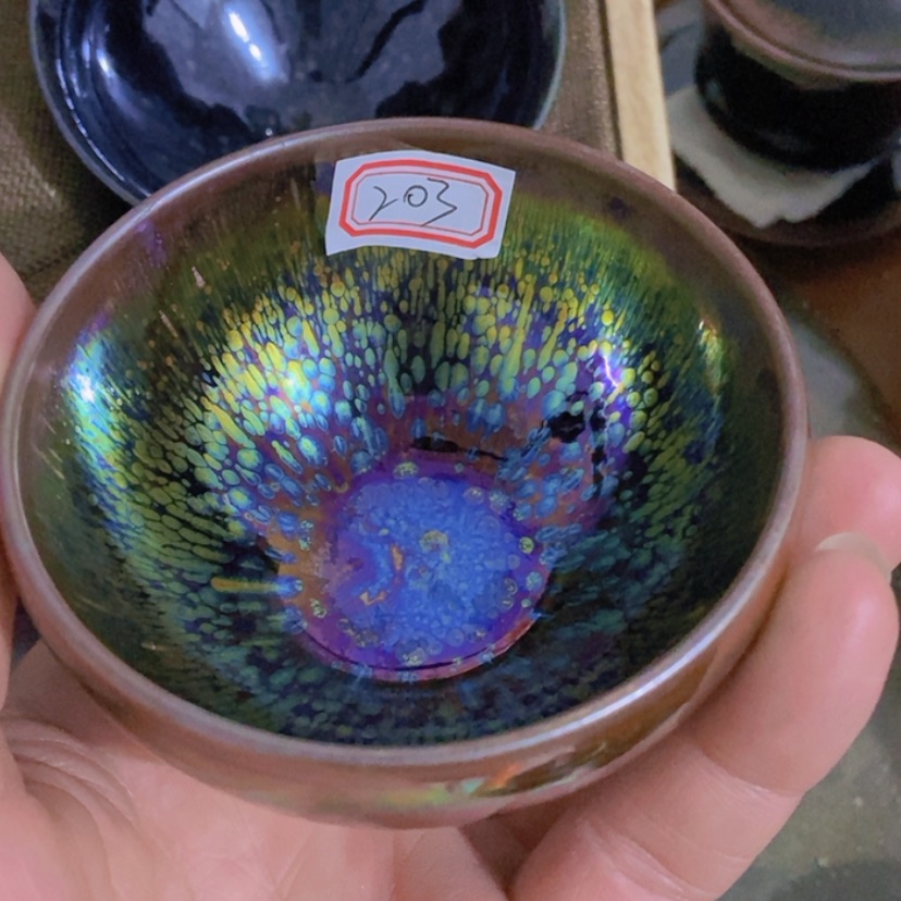 【闪购商品】茶盏用****0原矿原釉七彩油滴
