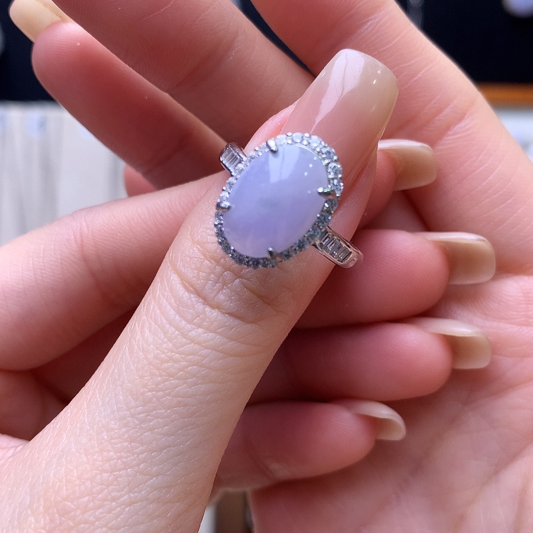 翡翠银S925镶嵌戒指