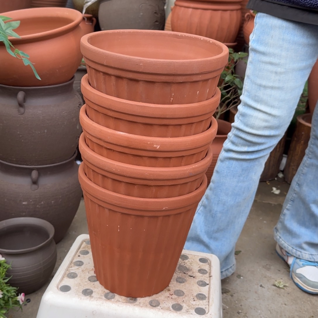 紫砂花盆口24高23宜兴紫砂瑕疵粗糙花泥火裂