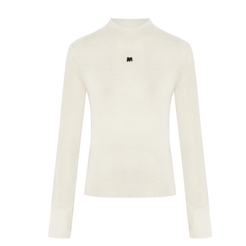 8990美丽诺绵羊毛针织打底衫女2024冬季气质高领修身显瘦针织上衣