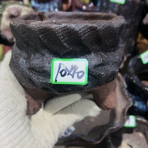 红陶粗陶花盆手工