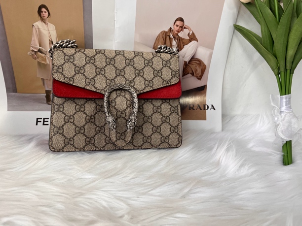 95新 GUCCI/古驰 古驰b1330百搭红麂酒神小号