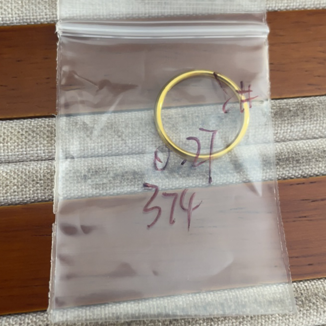 克重0.27 8号 亮面戒指 足金999