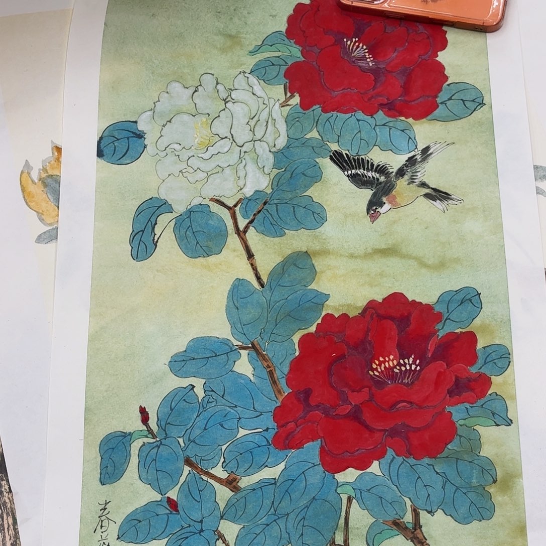 国画四尺四开手绘作品