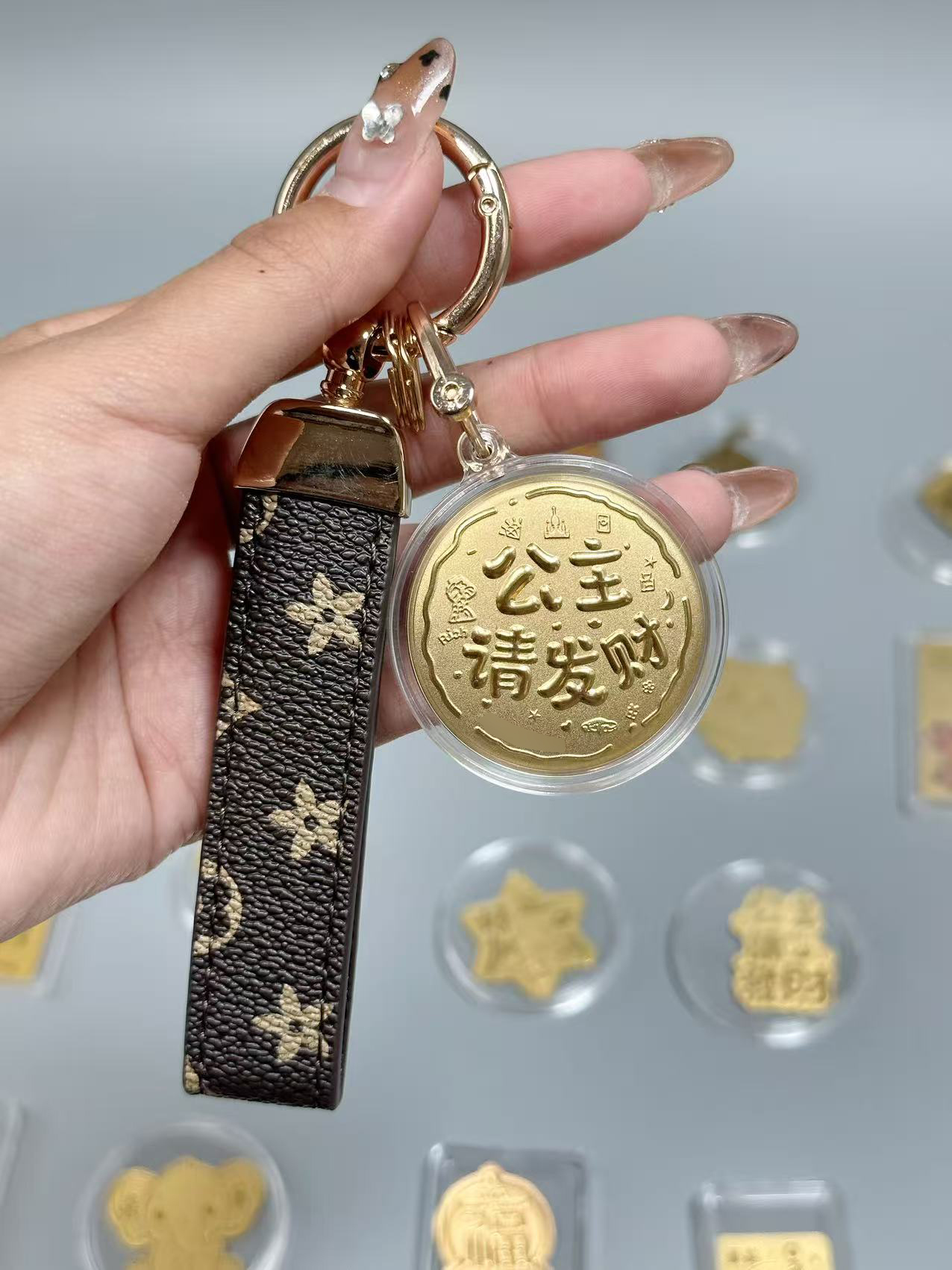 【公主请发财】水贝手机包包挂链礼品礼物送朋友送闺蜜生日礼物钥匙