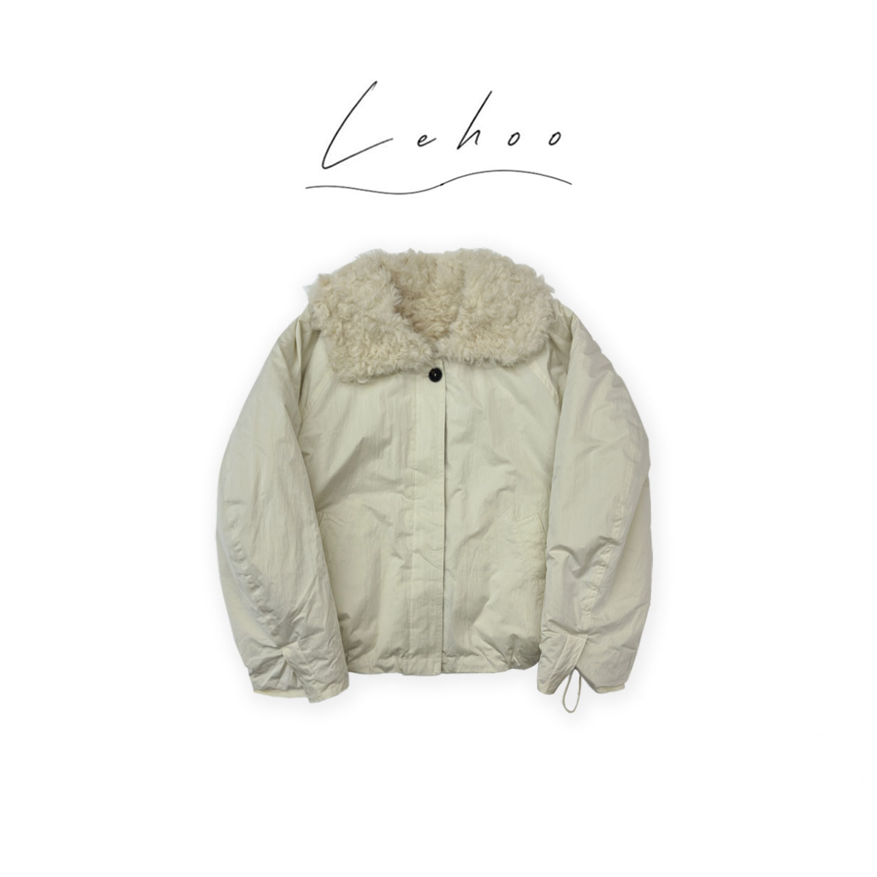 Lehoo|【毛绒拼接棉服】秋冬新款厚款翻领时髦外套
