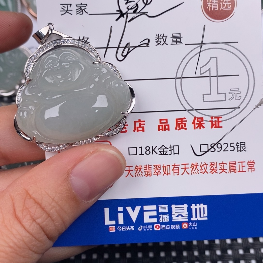 燕****翡翠银S925镶嵌颈饰