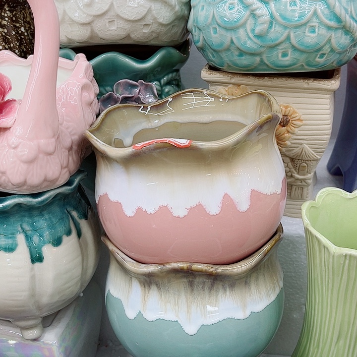 有孔.多肉陶瓷花盆！