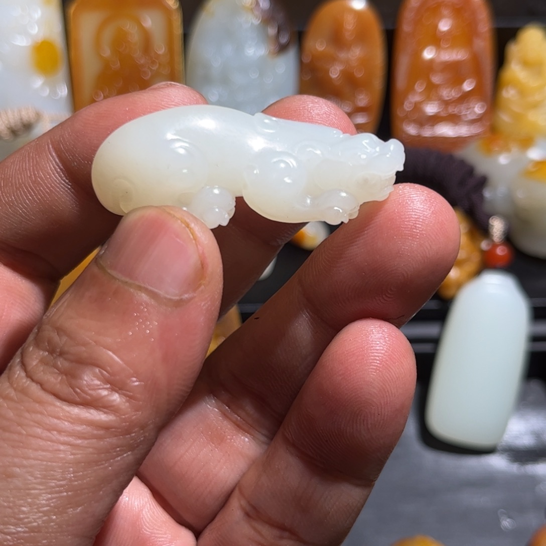 和田玉挂件未镶嵌二*