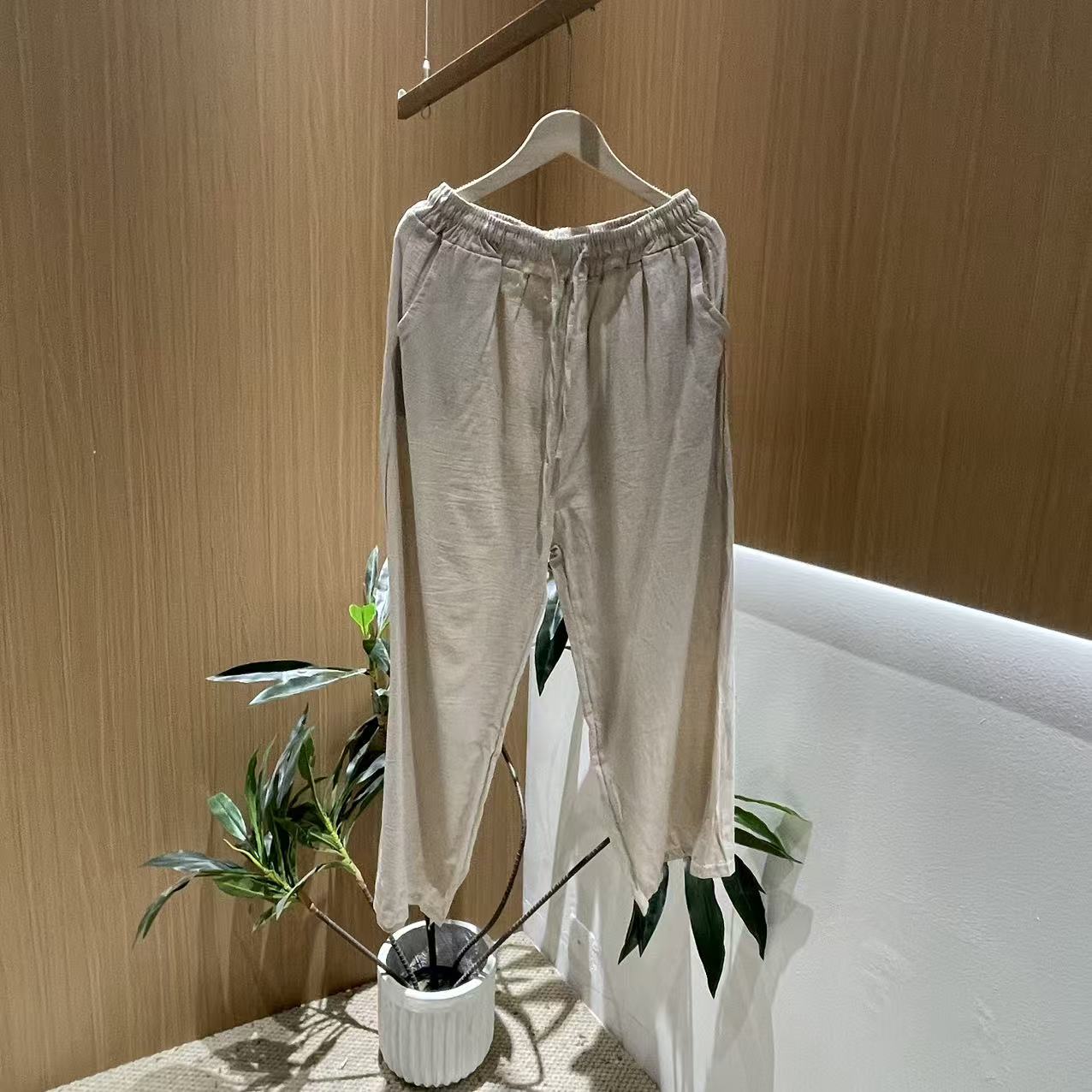 17899新款春秋休闲减龄宽松显瘦舒适休闲裤