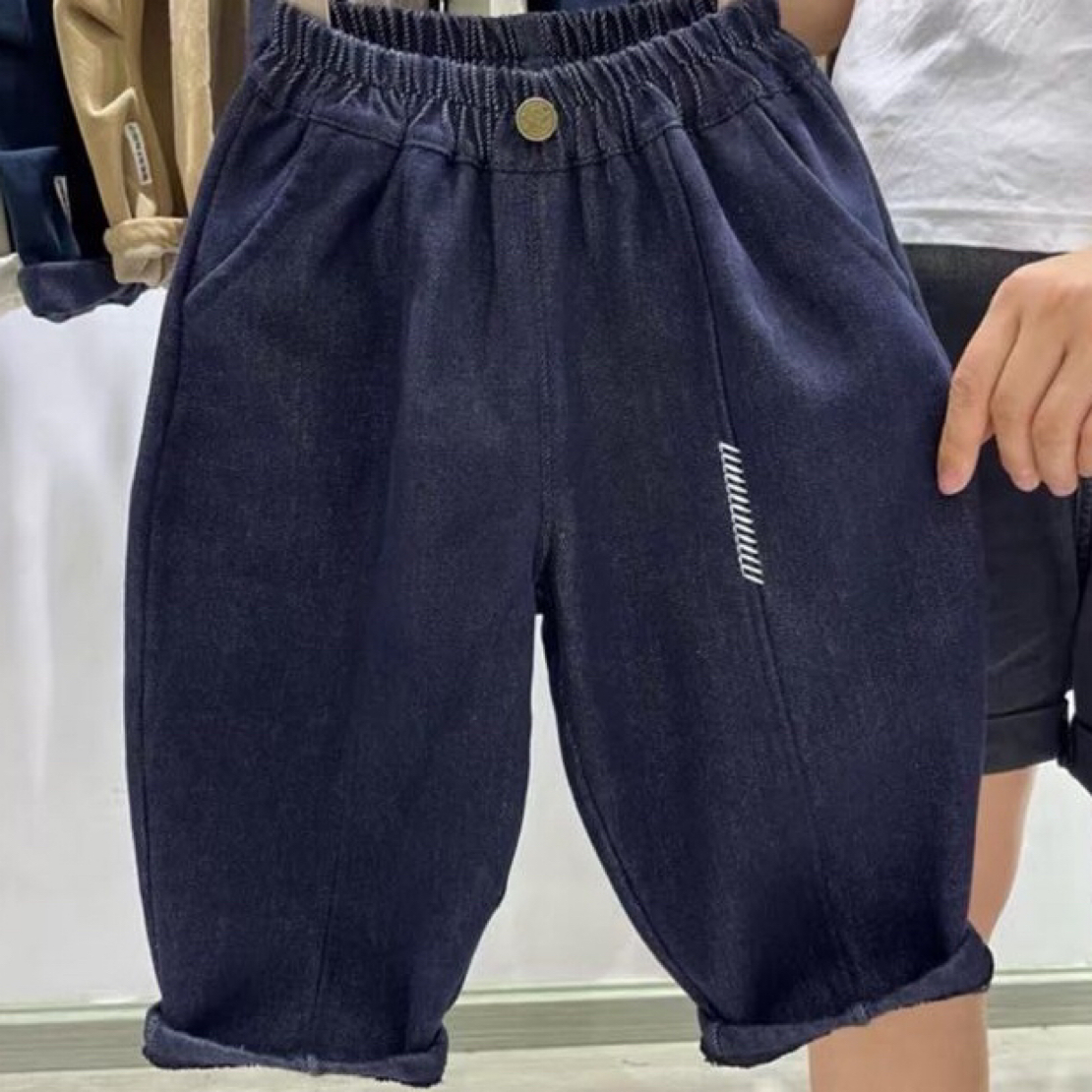 儿童冬季款加绒牛仔长裤百搭款