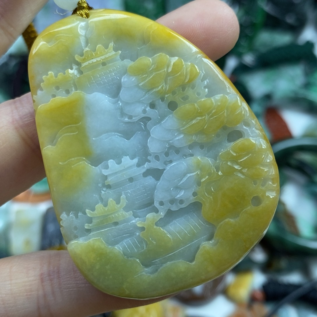 翡翠颈饰未镶嵌吊坠