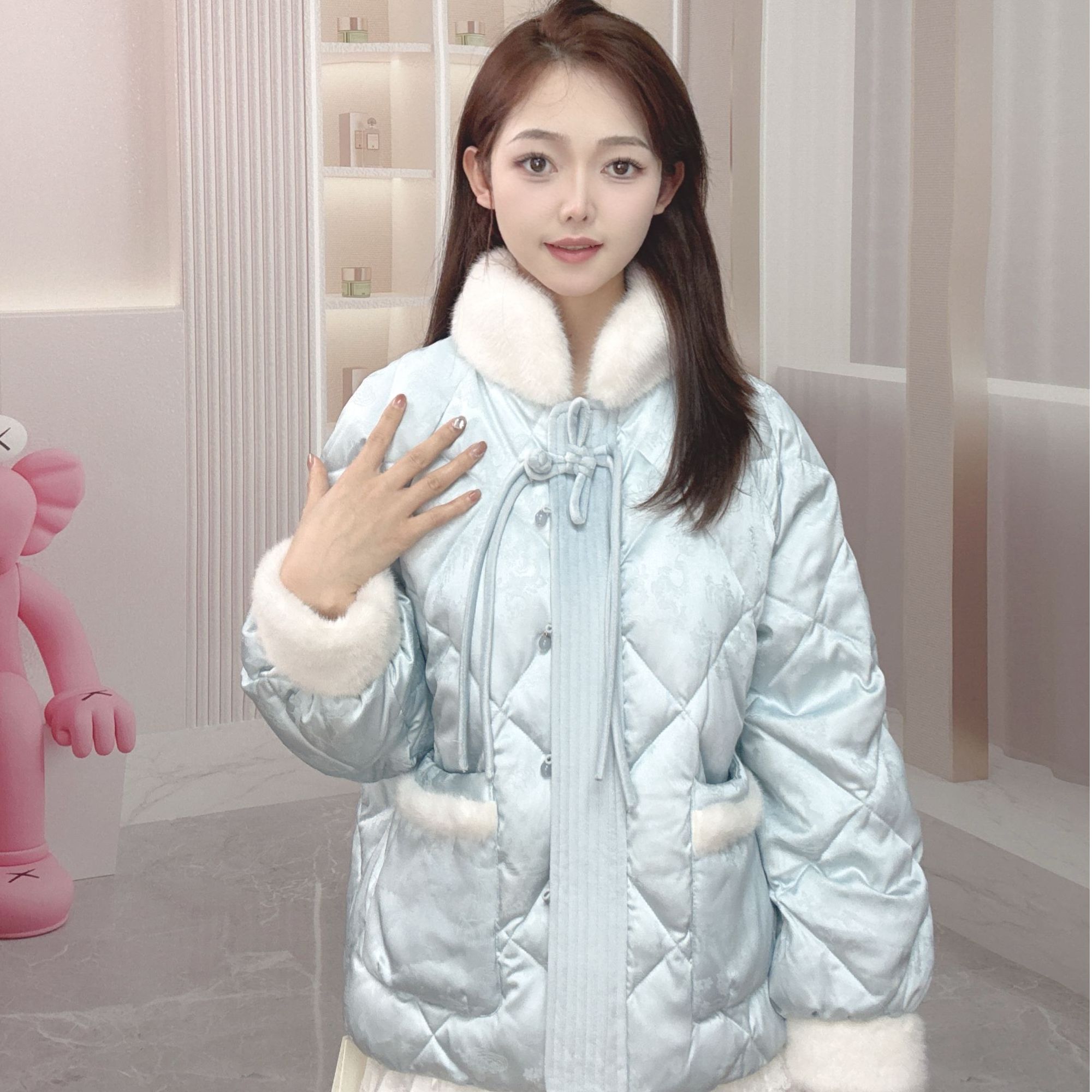 INS新中式国风短款羽绒服4244317891