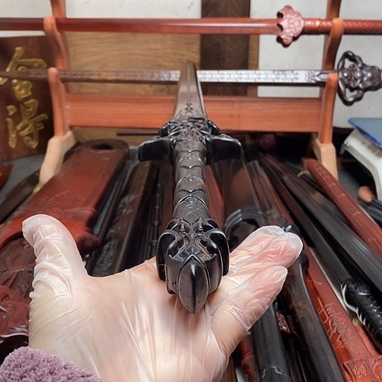 紫光檀木一米镇恶