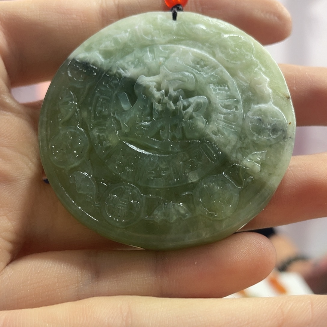蛇纹石玉未镶嵌吊坠(赠链)
