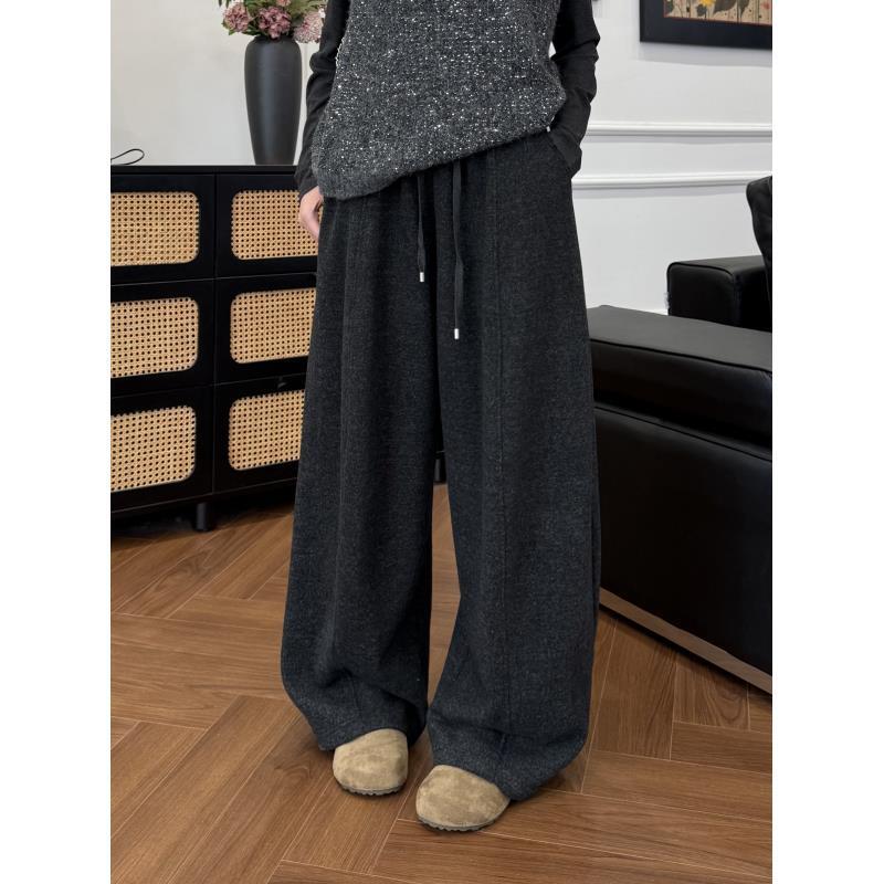 DALIANSU/大脸酥4736【云朵裤】秋冬慵懒风云朵弯刀裤（男女同款）