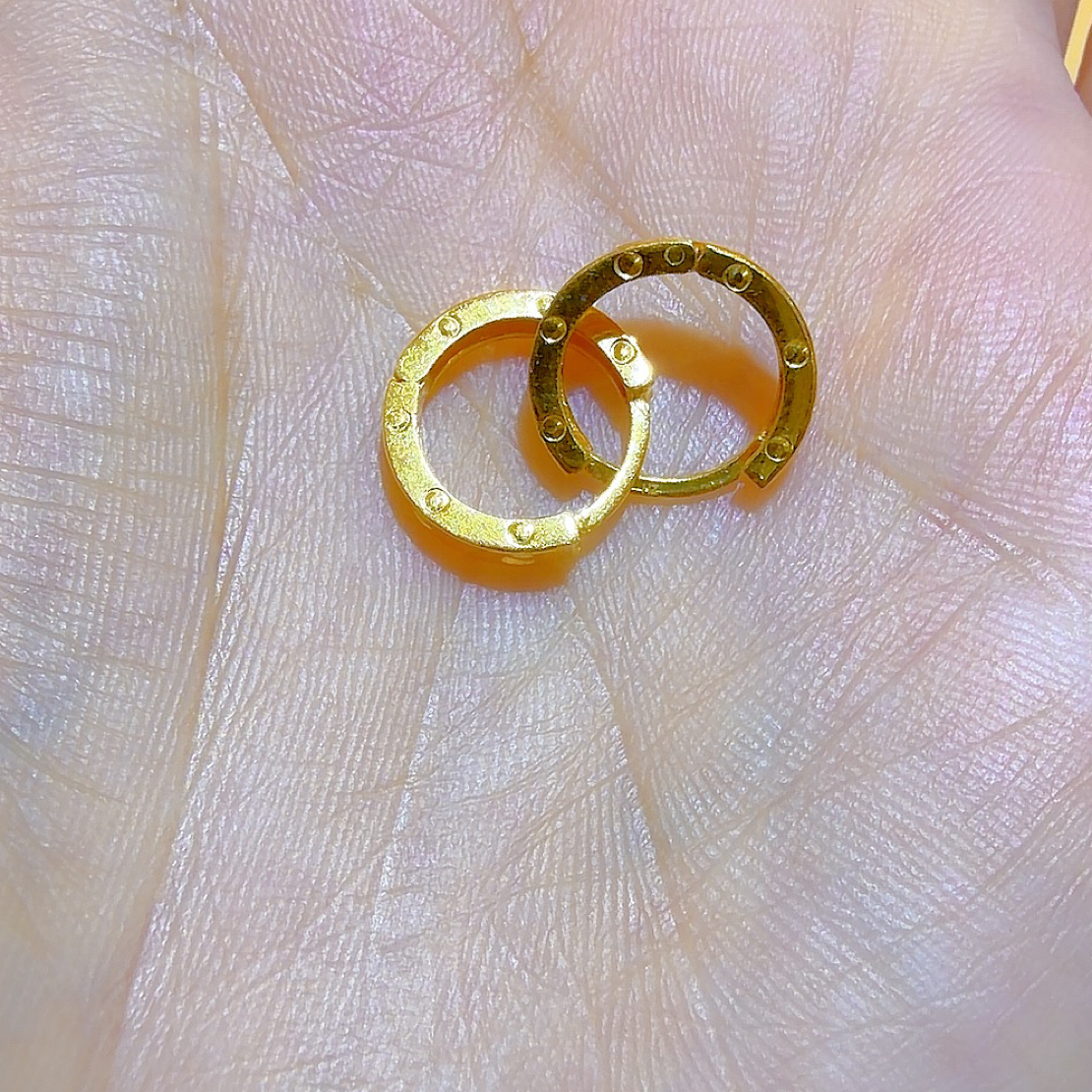 足金卡家耳扣时尚款1.75克