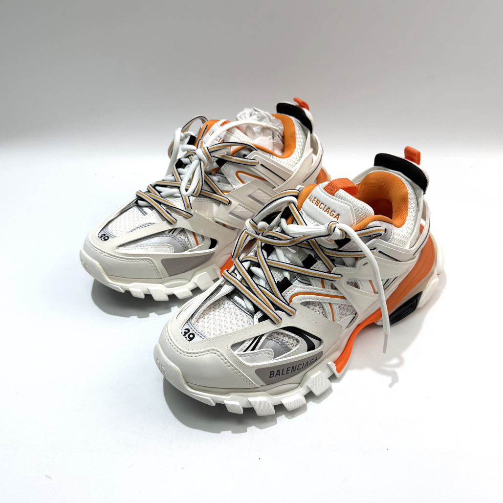 99新 Balenciaga/巴黎世家 39码 白橙色 track1.0老爹鞋bl0755
