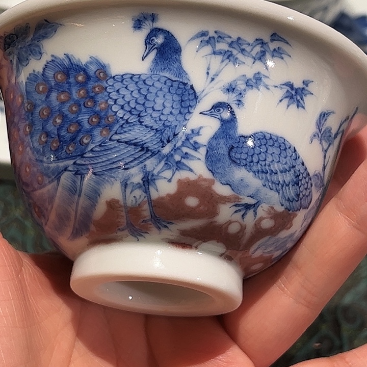 豆*沐月山房原矿青花釉里红