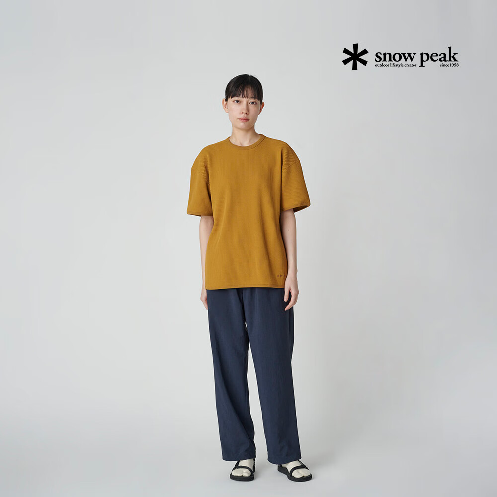 Snow Peak雪峰Pe Light Poplin休闲长裤男女舒适透气速干直筒裤子