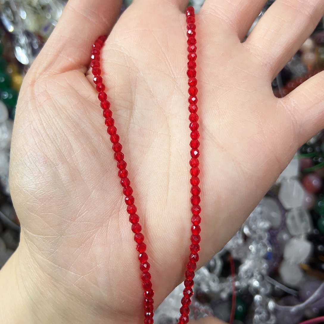 玛瑙/玉髓未镶嵌珠宝半成品，卡3红玛瑙2条