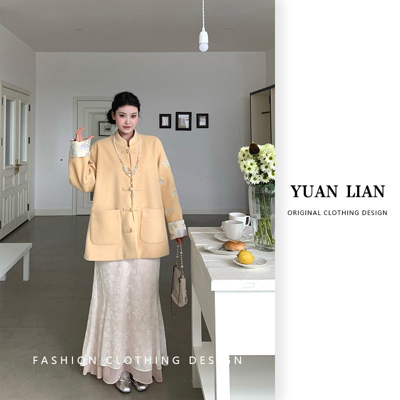 ZOZ糕冷圆脸[曼妙鱼尾]秋冬提花鱼尾半裙秋冬款显瘦温柔风裙子