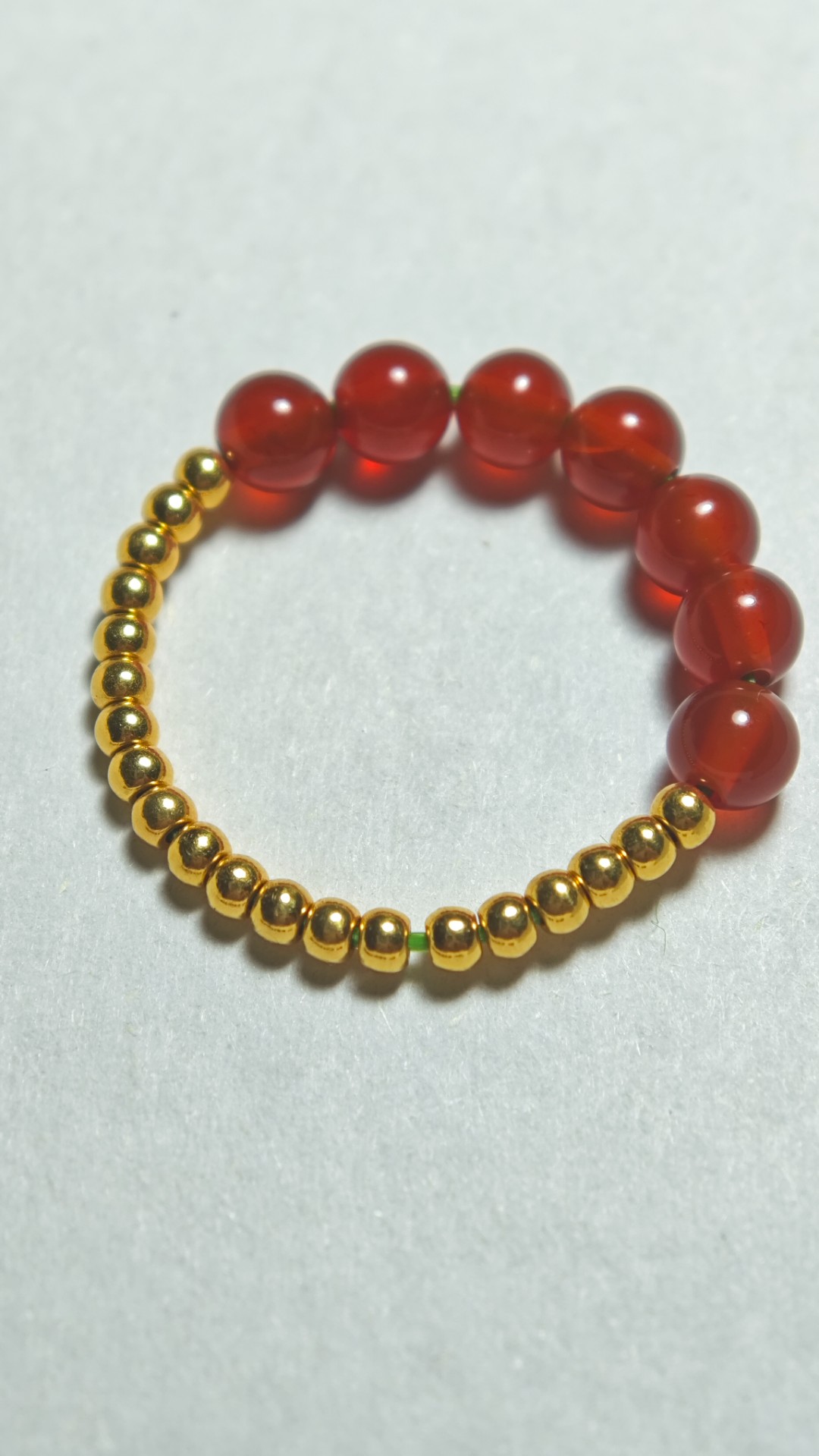 老店（044）足金约2mm抛光金珠20颗（赠卡四红玉 髓）多样性发货