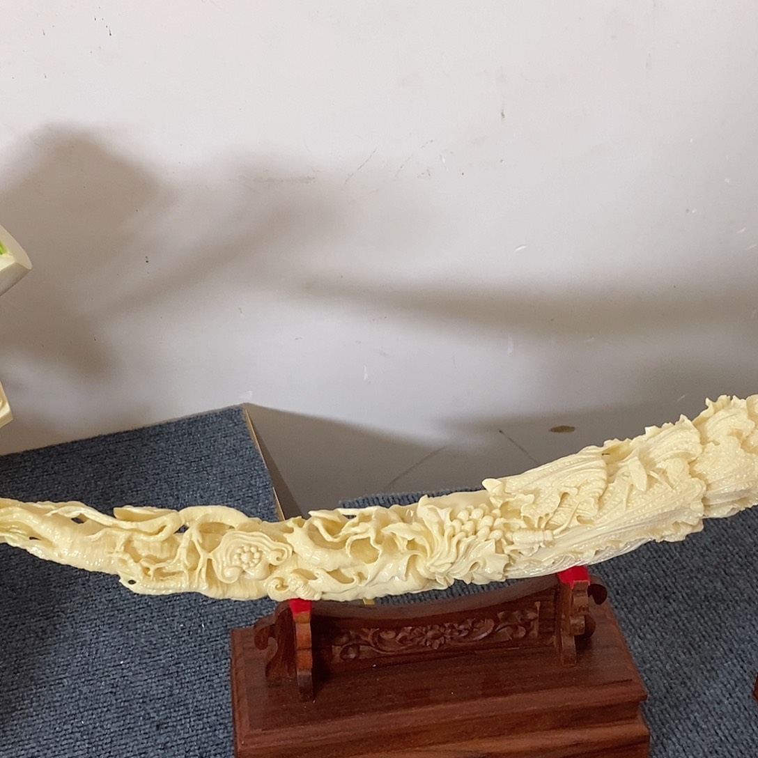 摆件猛犸象牙美*滋人生如意