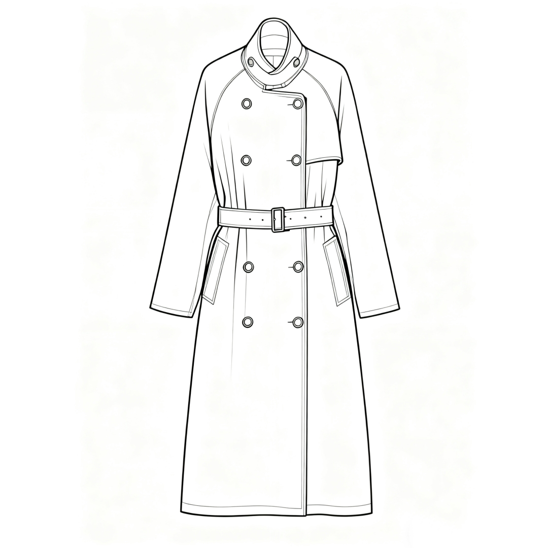 【Montendre】秋季新款 M 气质羊毛混纺翻领中长款松弛感毛呢大衣