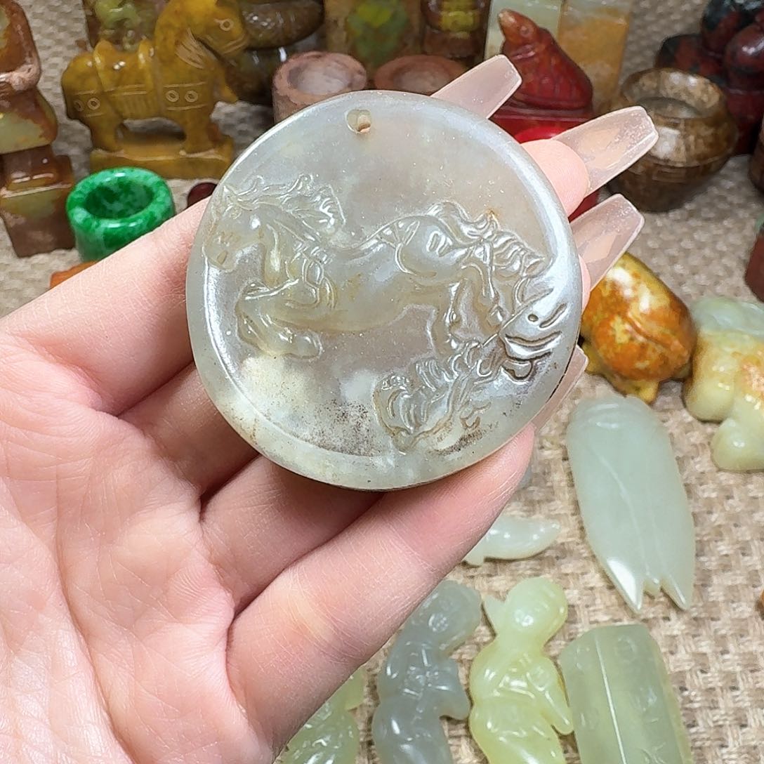 白玉菩提吊坠挂件