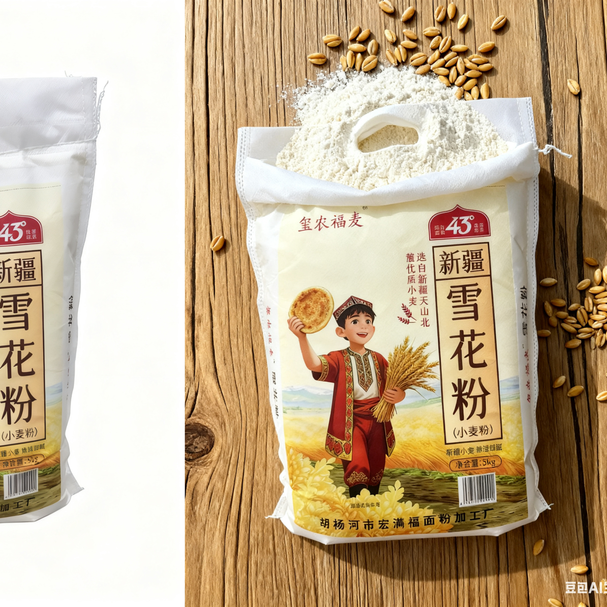 新疆北纬43度小麦雪花粉