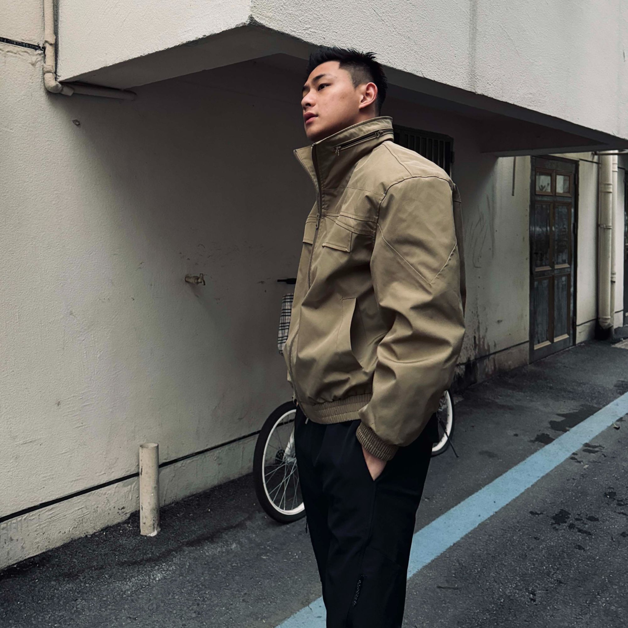 GTAL美式游骑兵夹克春季防风薄款工装外套隐藏帽纯色户外运动上衣