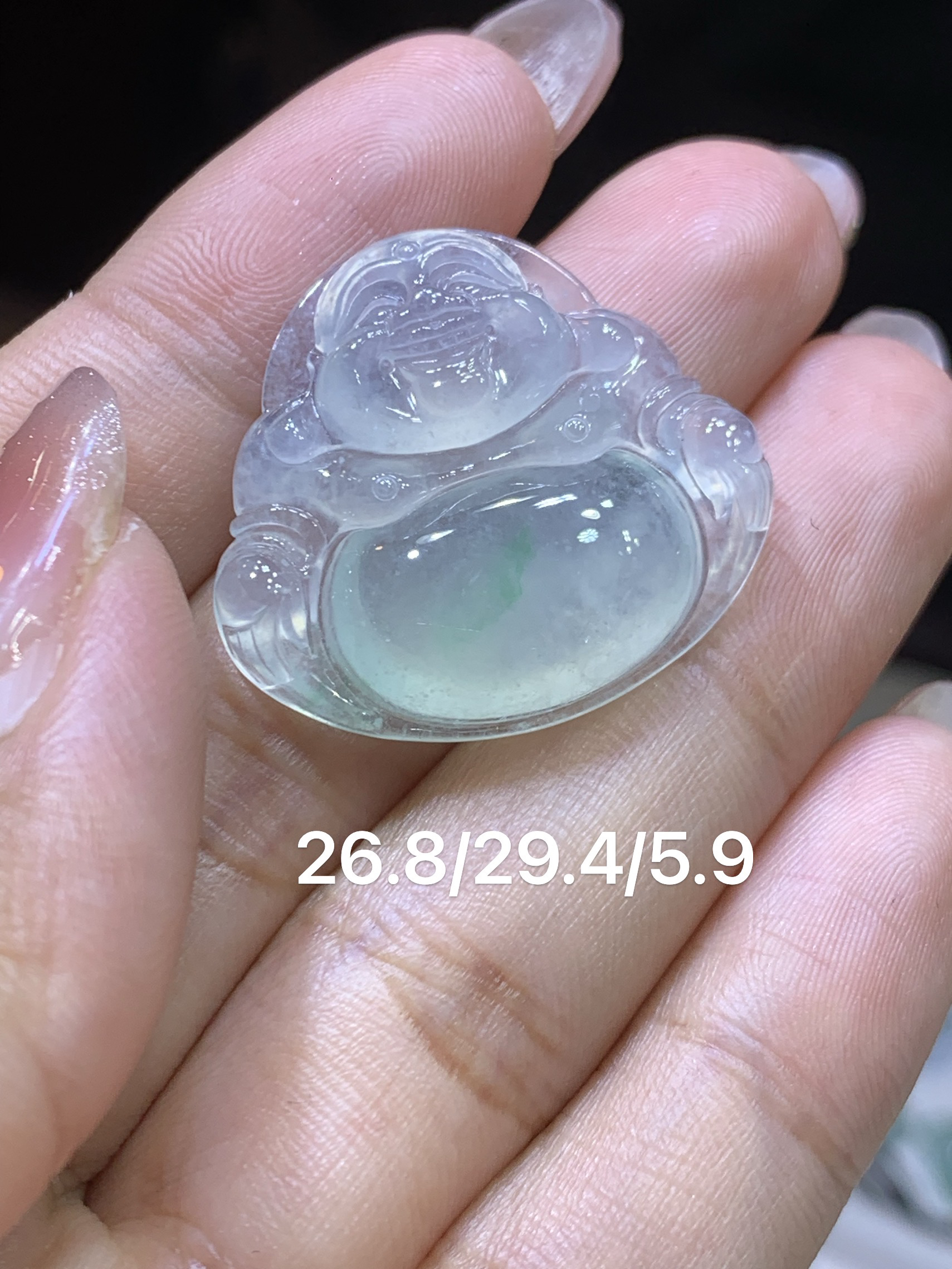 缅甸天然翡翠A货，冰种绿佛，有种有色，镶嵌起来巨好看，性价比