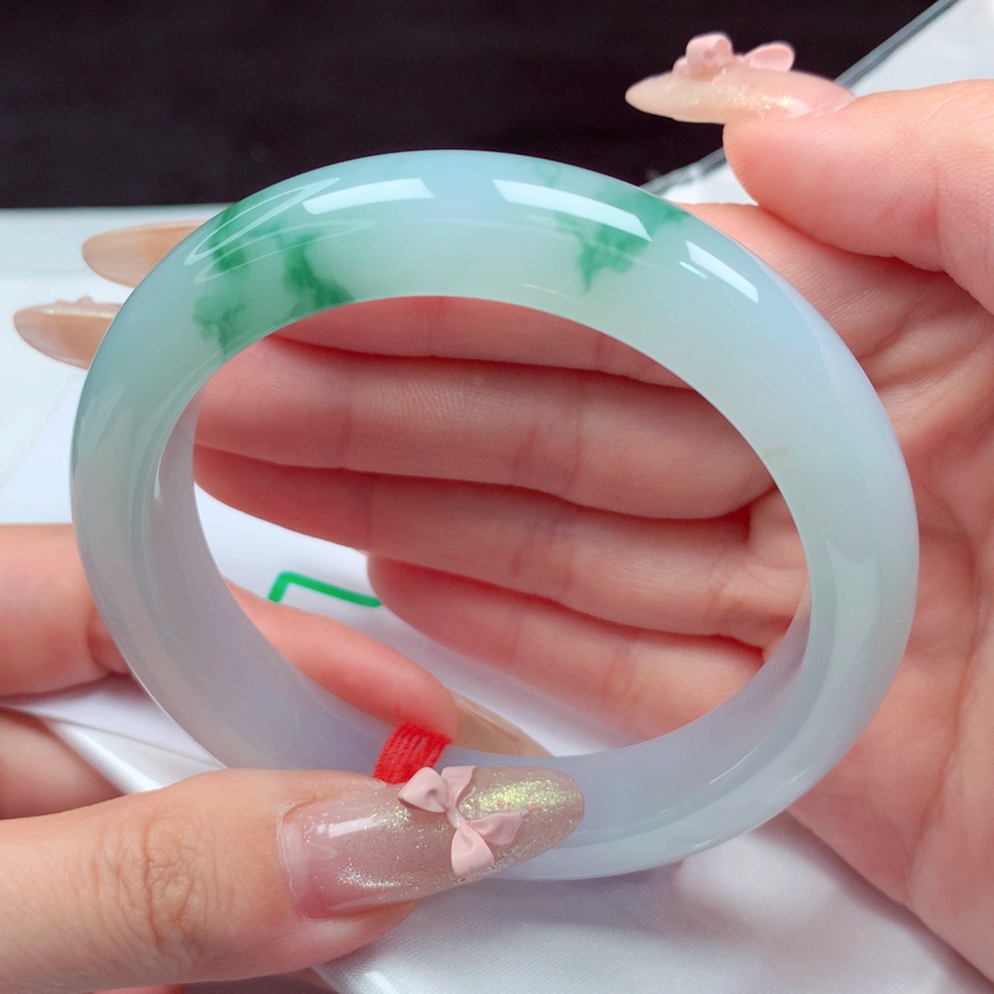 未镶嵌手镯翡翠天然缅甸翡翠A货手镯 17号