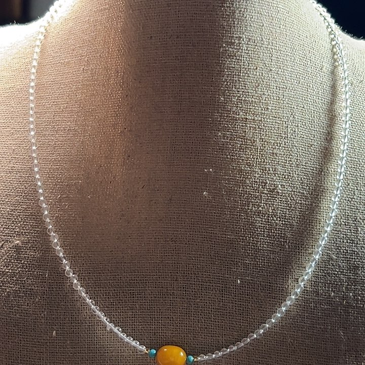 银S925镶嵌颈饰水晶精工制作水晶锁骨