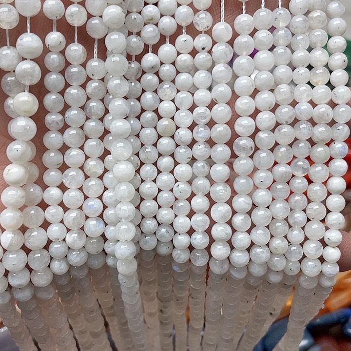 玛瑙/玉髓珠宝半成品未镶嵌2条5mm蓝月光