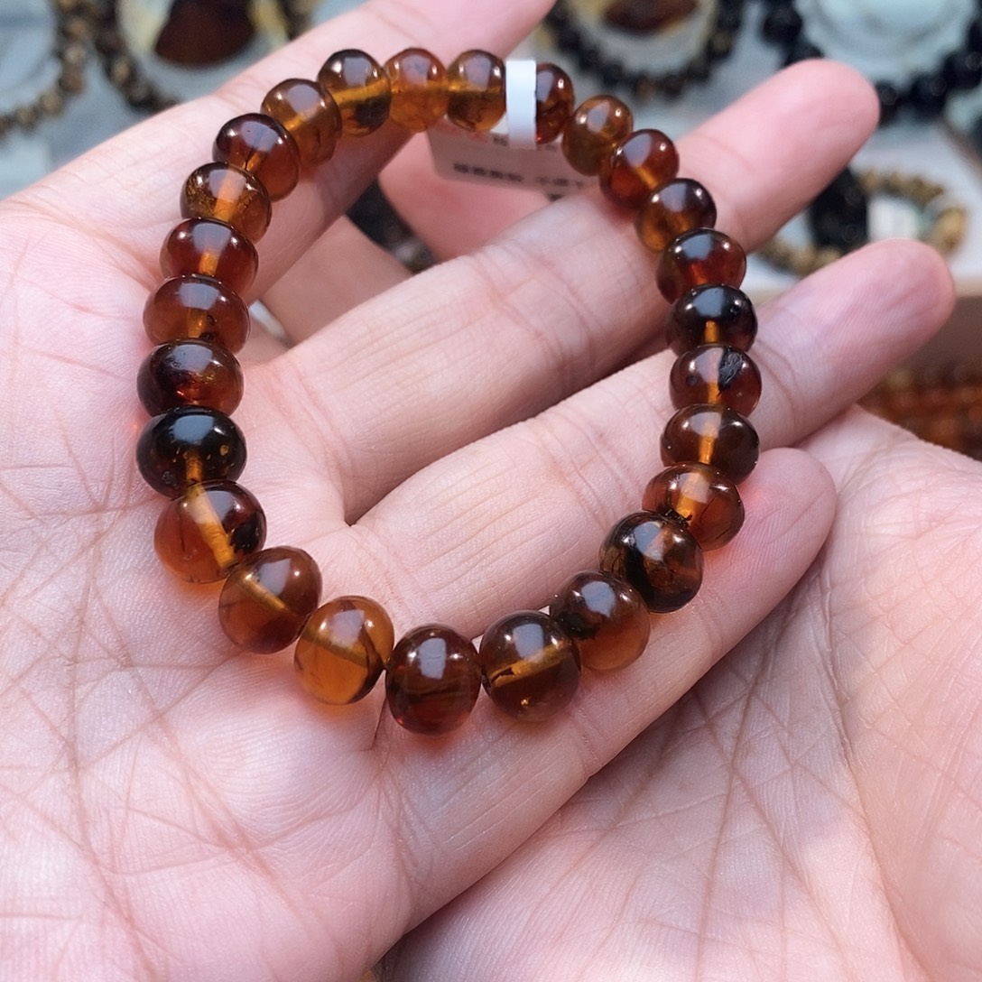 琥珀未镶嵌裸石9金