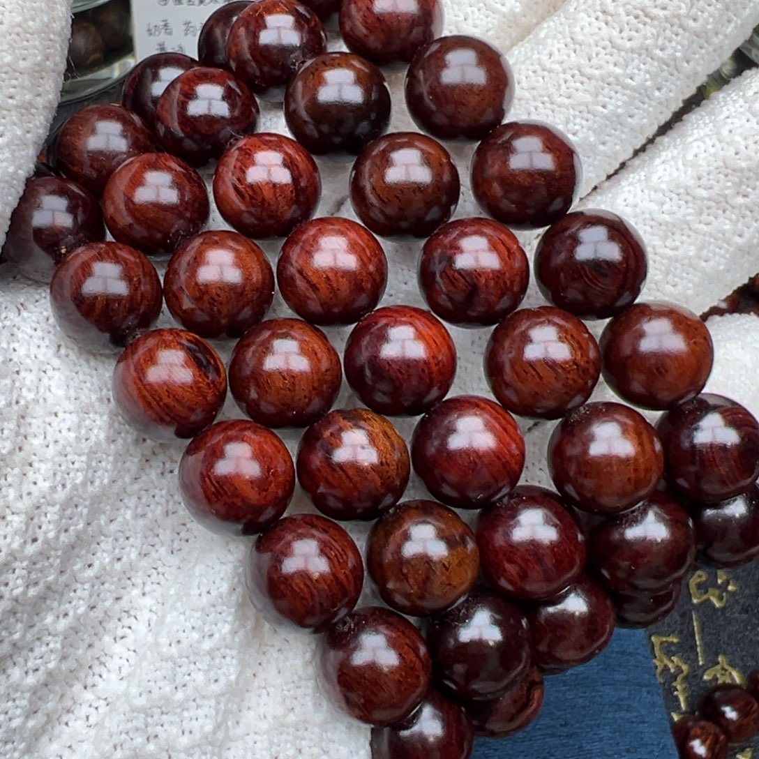 廖***濤手串/手链降真香海南红降12红满油单圈2