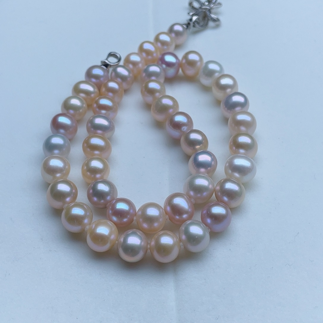 淡水珍珠颈饰银S925镶嵌