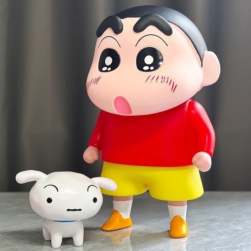 蜡笔小新小白手办卡通桌面摆件模型可爱公仔桌面摆件