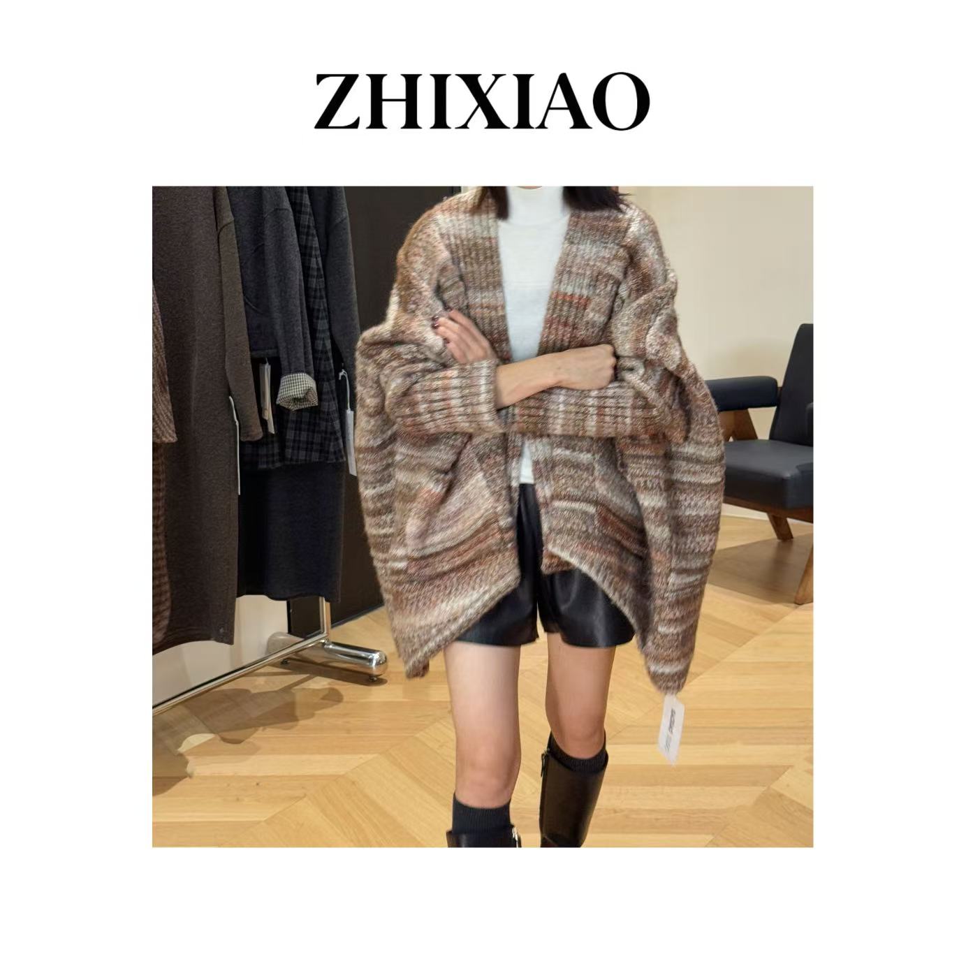 【ZHIXIAO】秋冬新款：针织毛衣开衫8271