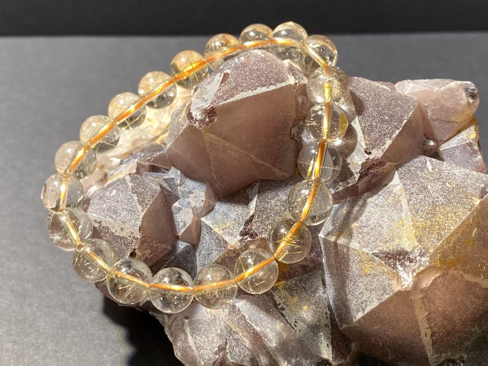 晶曜堂【来财】聚财运 吸金气 天然钛晶维纳斯金发晶水晶手串手链