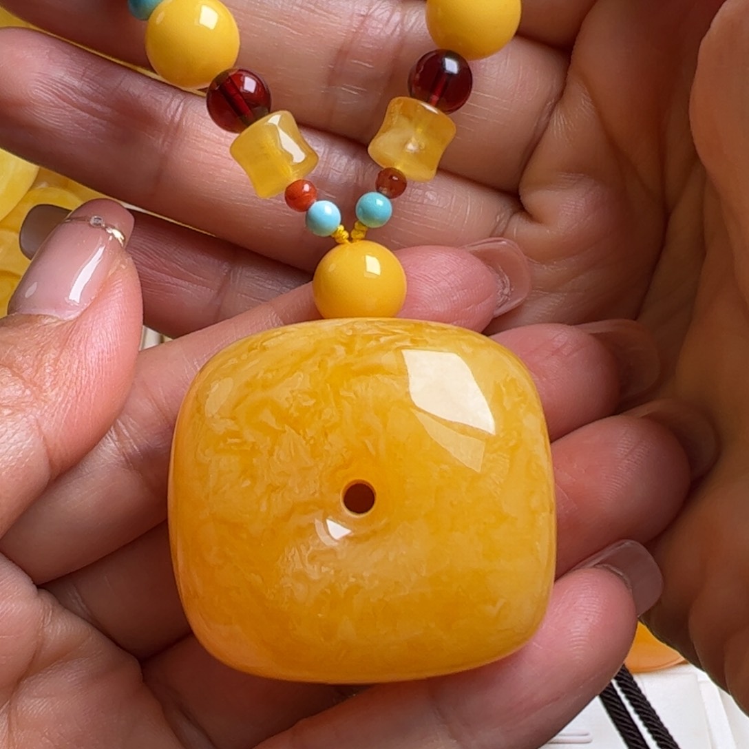 蜜蜡毛衣链未镶嵌无优化