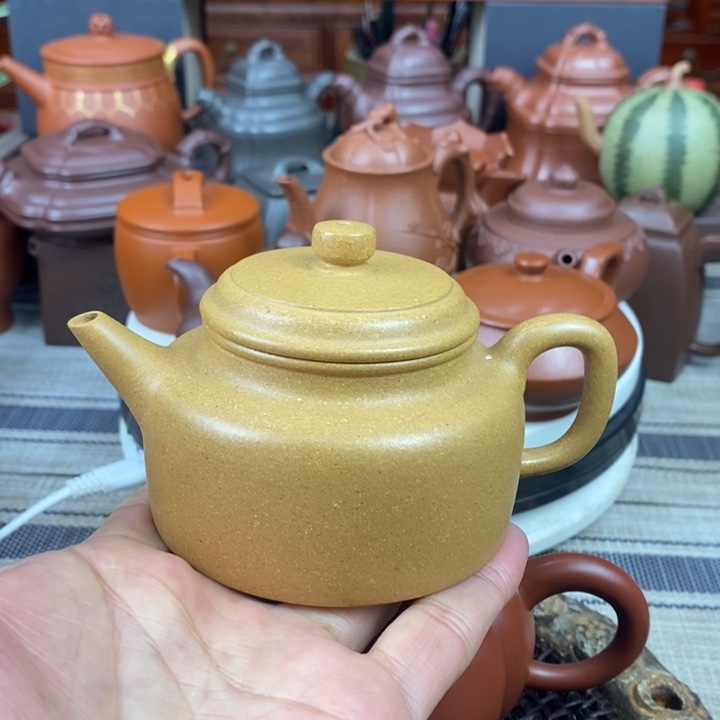 紫砂茶壶全手工剑流德钟180cc原矿黄金段