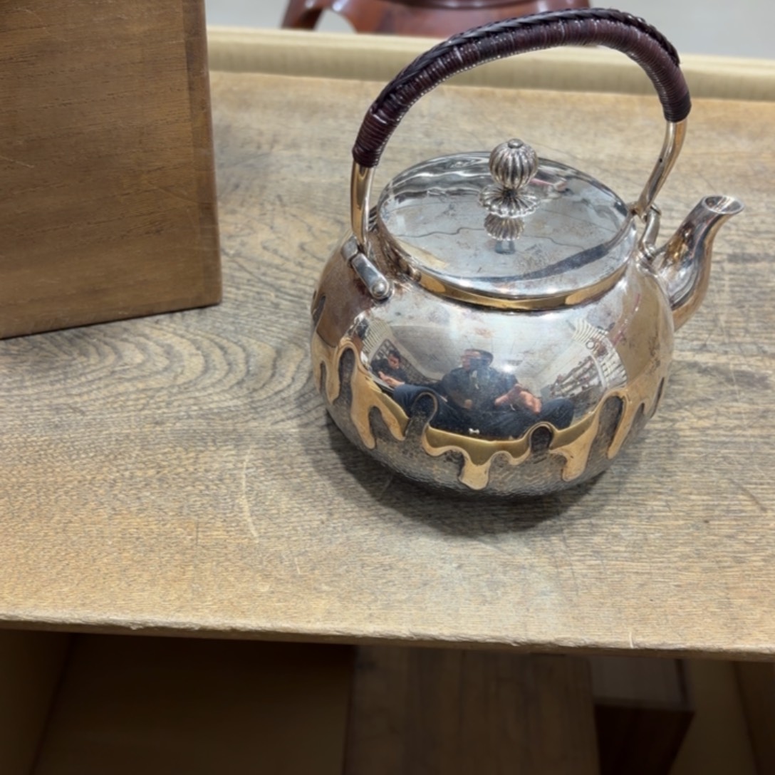 青***云足银般若中古美术工艺品